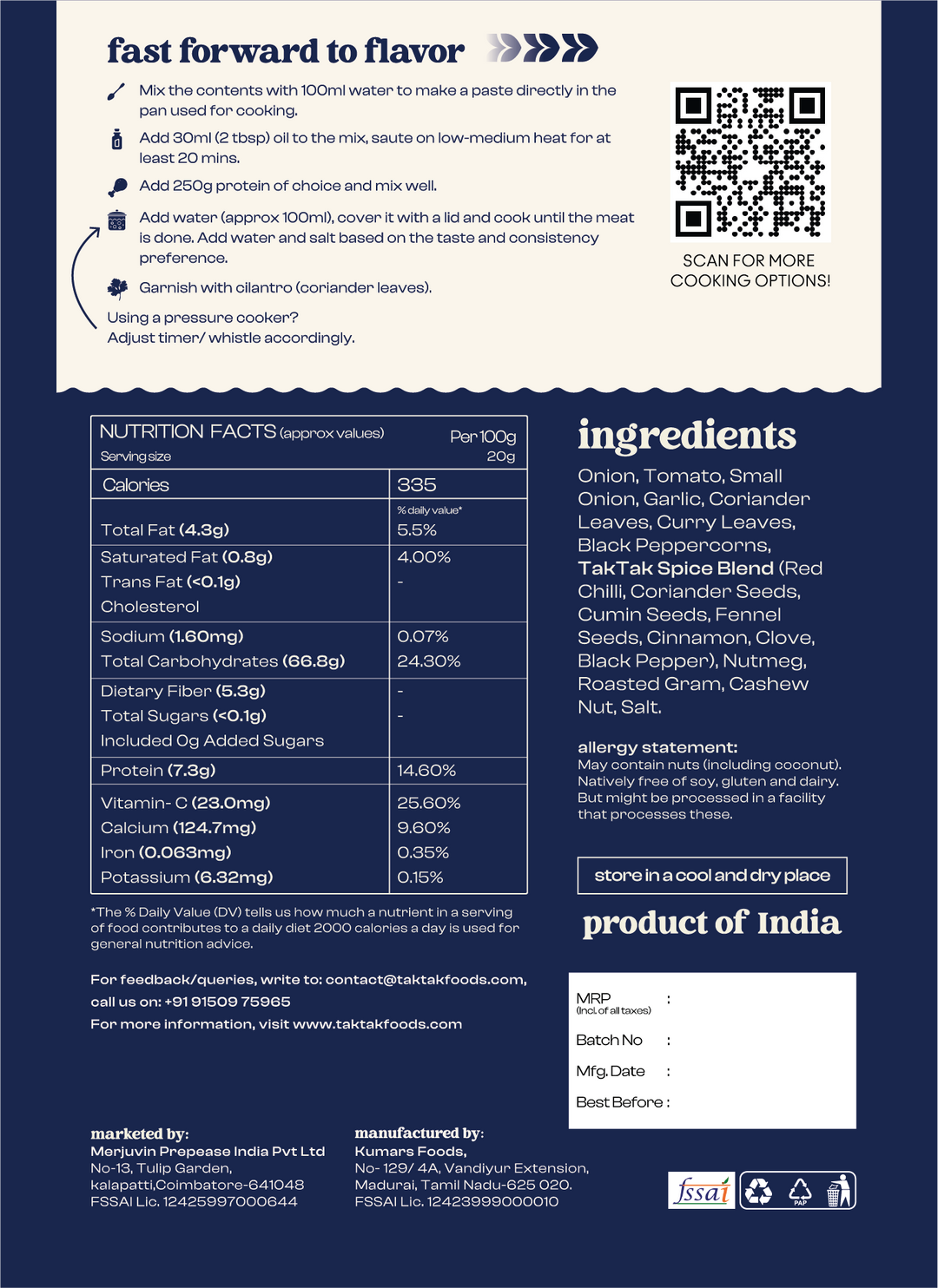 Pepper fry/gravy Mix